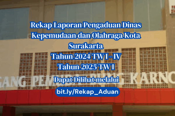REKAP PENGADUAN DISPORA KOTA SURAKARTA
