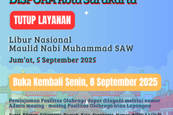 TUTUP LAYANAN LIBUR NASIONAL MAULID NABI MUHAMMAD SAW
